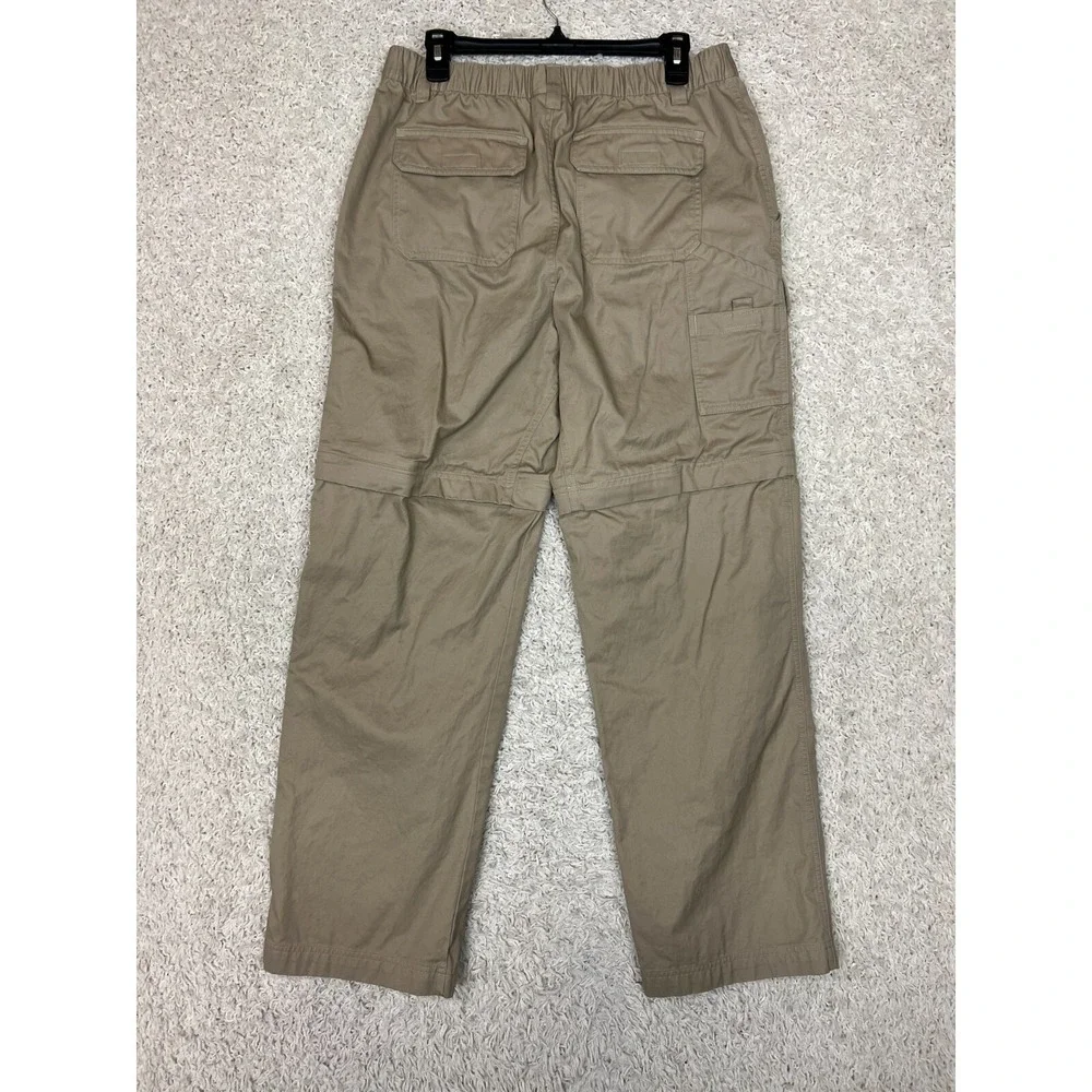 The North Face Convertible Cargo Pants Mens Medium Beige Elastic Waist Gorpcore